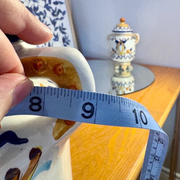 Bassano Ornate Italian Blue and Yellow Ceramic Pottery Set - Picture 12 of 14